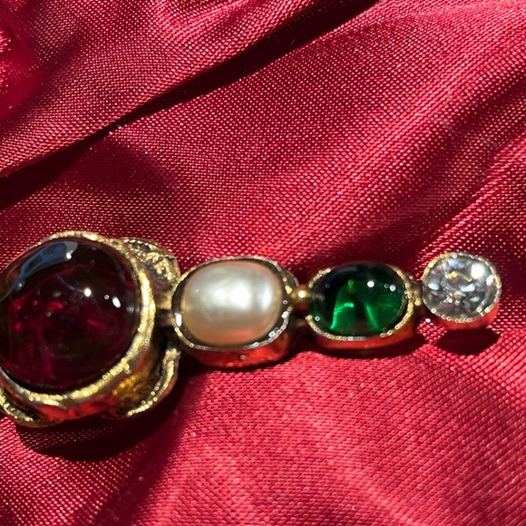 Rare Vintage signed Chanel brooch pin handmade in Paris, France, Maison Gripoix - Picture 3 of 9